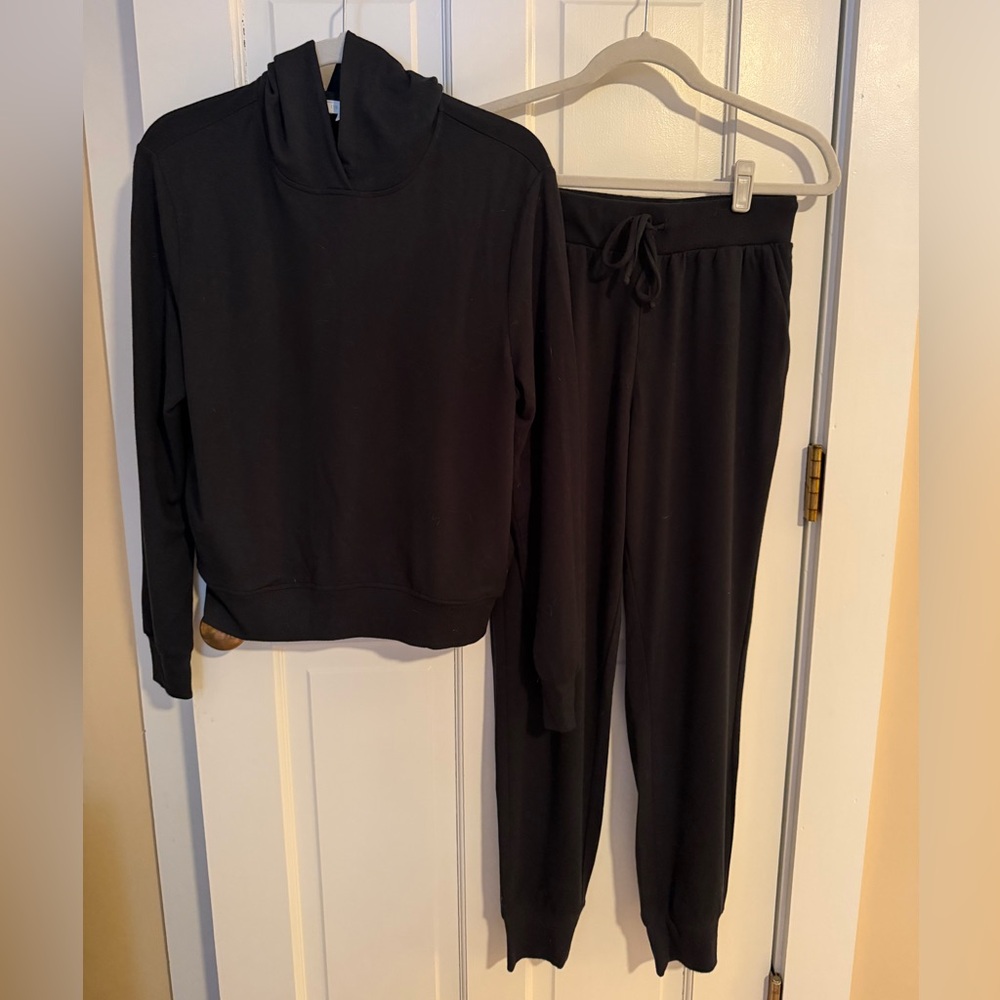 Splendid Black Track Pants and Hoodie Set